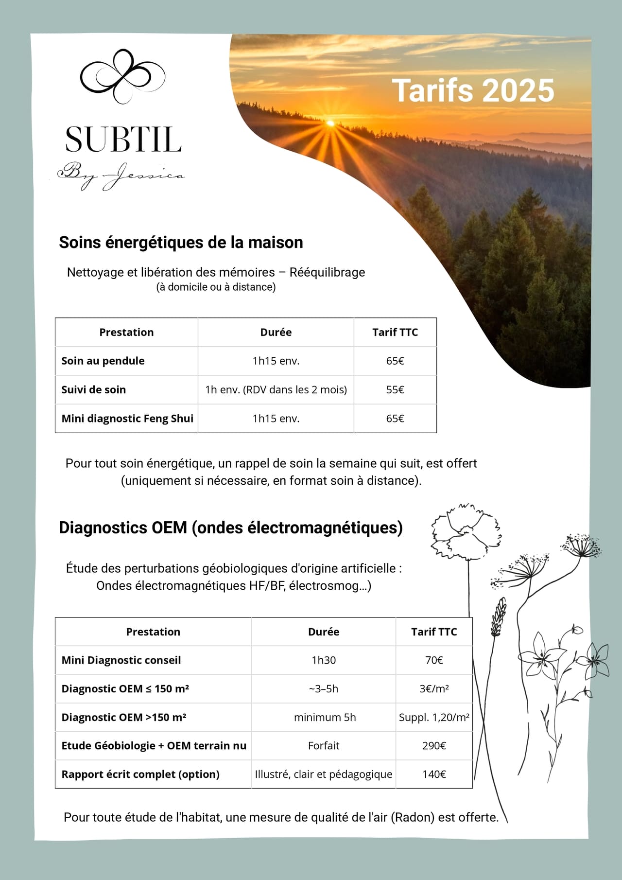 tarifs géobiologie tarif magnétiseur tarif magnétisme pertuis